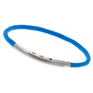 Armband LOOPS Paracord Edelstahlverschluss mattiert Hellblau