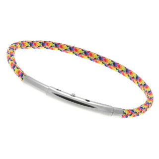 Armband LOOPS Paracord Edelstahlverschluss poliert Multicolor