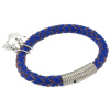 Lederarmband ELEGANCE Blau M0001/8 Edelstahlverschluss...