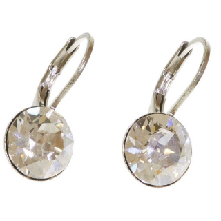 Ohrhänger Hook Silber plated . Crystal Silver Shade . 8mm