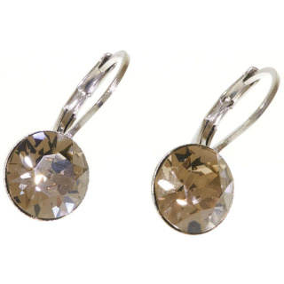 Ohrhänger Hook Silber plated . Crystal Greige . 8mm