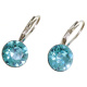 Ohrhänger Hook Silber plated . Crystal Lt. Turquoise . 8mm