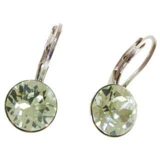 Ohrhänger Hook Silber plated . Crystal Chrysolite . 8mm