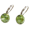Ohrhänger Hook Silber plated . Crystal Peridot . 8mm