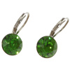 Ohrhänger Hook Silber plated . Crystal Fern Green