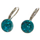 Ohrhänger Hook Silber plated . Crystal Blue Zircon . 8mm