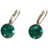 Ohrhänger Hook Silber plated . Crystal Emerald . 8mm