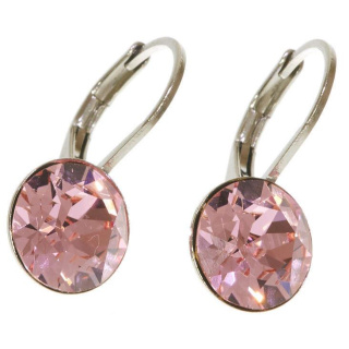 Ohrhänger Hook Silber plated . Crystal Lt. Rose . 8mm