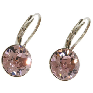 Ohrhänger Hook Silber plated . Crystal Antik Pink . 8mm