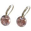 Ohrhänger Hook Silber plated . Crystal Antik Pink . 8mm
