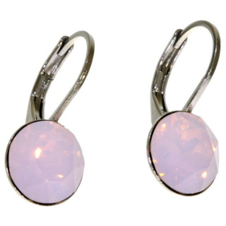 Ohrhänger Hook Silber plated . Crystal Rose Water Opal . 8mm