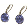 Ohrhänger Hook Silber plated . Crystal Tanzanite . 8mm