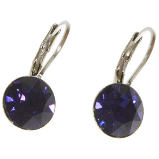 Ohrhänger Hook Silber plated . Crystal Purple Velvet . 8mm