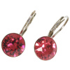 Ohrhänger Hook Silber plated . Crystal Indian Pink