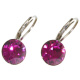 Ohrhänger Hook Silber plated . Crystal Fuchsia