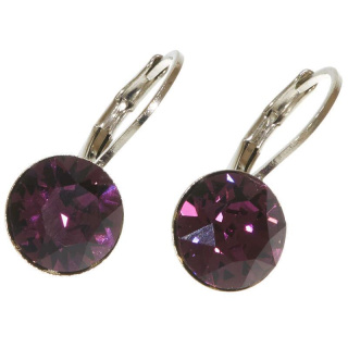Ohrhänger Hook Silber plated . Crystal Amethyst