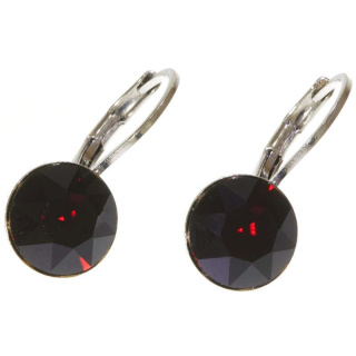 Ohrhänger Hook Silber plated . Crystal Garnet . 8mm