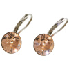 Ohrhänger Hook Silber plated . Crystal Lt. Peach . 8mm