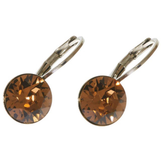 Ohrhänger Hook Silber plated . Crystal Lt. Smoked Topaz