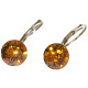 Ohrhänger Hook Silber plated . Crystal Topaz . 8mm