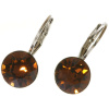 Ohrhänger Hook Silber plated . Crystal Smoked Topaz