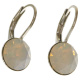 Ohrhänger Hook Silber plated . Crystal Grey Opal . 8mm