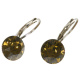 Ohrhänger Hook Silber plated . Crystal Smoky Quartz . 8mm