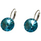Ohrhänger Hook Silber plated . Crystal Lt. Turquoise . 12mm