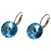 Ohrhänger Hook Silber plated . Crystal Aquamarine