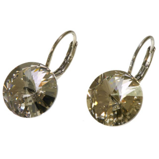 Ohrhänger Hook Silber plated . Crystal Silver Shade . 12mm