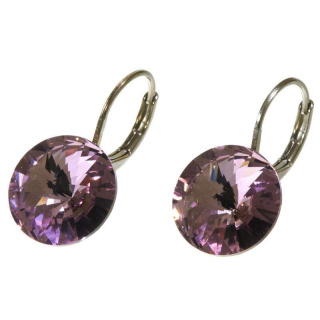 Ohrhänger Hook Silber plated . Crystal Lt. Amethyst