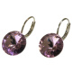 Ohrhänger Hook Silber plated . Crystal Lt. Amethyst . 12mm