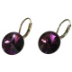 Ohrhänger Hook Silber plated . Crystal Amethyst . 12mm
