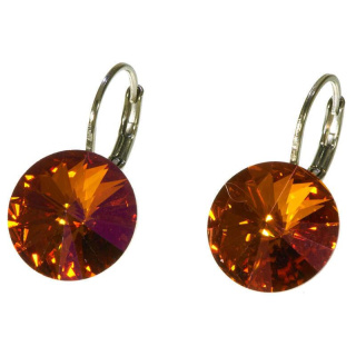 Ohrhänger Hook Silber plated . Crystal Astral Pink