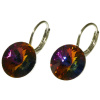 Ohrhänger Hook Silber plated . Crystal Volcano . 12mm