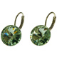 Ohrhänger Hook Silber plated . Crystal Chrysolite . 12mm
