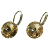 Ohrhänger Hook Silber plated . Crystal Lt. Silk . 12mm