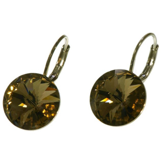 Ohrhänger Hook Silber plated . Crystal Greige