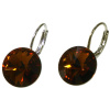Ohrhänger Hook Silber plated . Crystal Smoked Topaz...