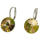 Ohrhänger Hook Silber plated . Crystal Luminous Green . 12mm