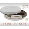 Armband . Lederarmband Long Beach Edelstahl poliert Schlamm  . M01698 U19
