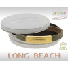 Armband . Lederarmband Long Beach Gold plated poliert Schlamm  . M01699 U15