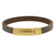 Armband . Lederarmband Long Beach Rosegold plated poliert Schlamm  . M01700 U21