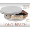 Armband . Lederarmband Long Beach Kamel Rosegold plated poliert . M01706