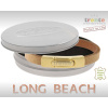 Armband . Lederarmband Long Beach Gold plated poliert Kamel  . M01705 U18