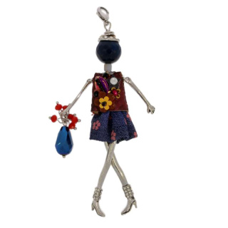 Kette Shopping Queen Viola Silber plated Multicolor . M01722