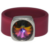 Ring Belt Kautschuk Silber plated . Crystal Volcano Gr.54