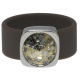 Ring Belt Kautschuk Silber plated . Crystal Gold Patina Gr.54