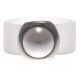 Ring Belt Kautschuk Silber plated . Perle Weiss Gr.54