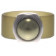 Ring Belt Kautschuk Silber plated . Perle Li. Green Gr.56